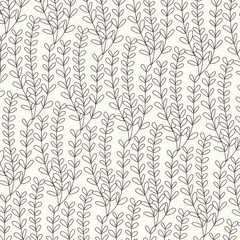 Seamless pattern with branches and leaves

