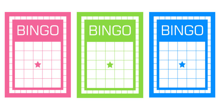 Clean and minimalistic bingo card set without numbers. Blank gambling tickets for lotto and keno illustrations. Vector sheets for casino games, entertainment content and printable betting materials.