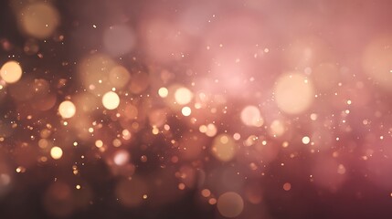 Fototapeta premium A soft, shimmering blend of golden and rose gold bokeh creates a dreamy, magical, and elegant abstract scene