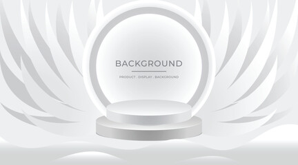 Luxurious White Backdrop, Angelic Wing Motif