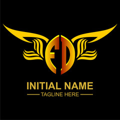 FD Golden Wing Emblem Logo