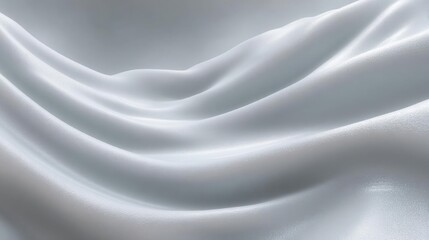 Fototapeta premium Close-up of a white fabric with a smooth and elegant texture. the fabric appears to be made of a silky or satin-like material, with a subtle sheen that catches the light.