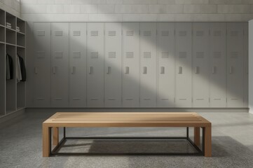Sports Locker Room Scene for Mockups