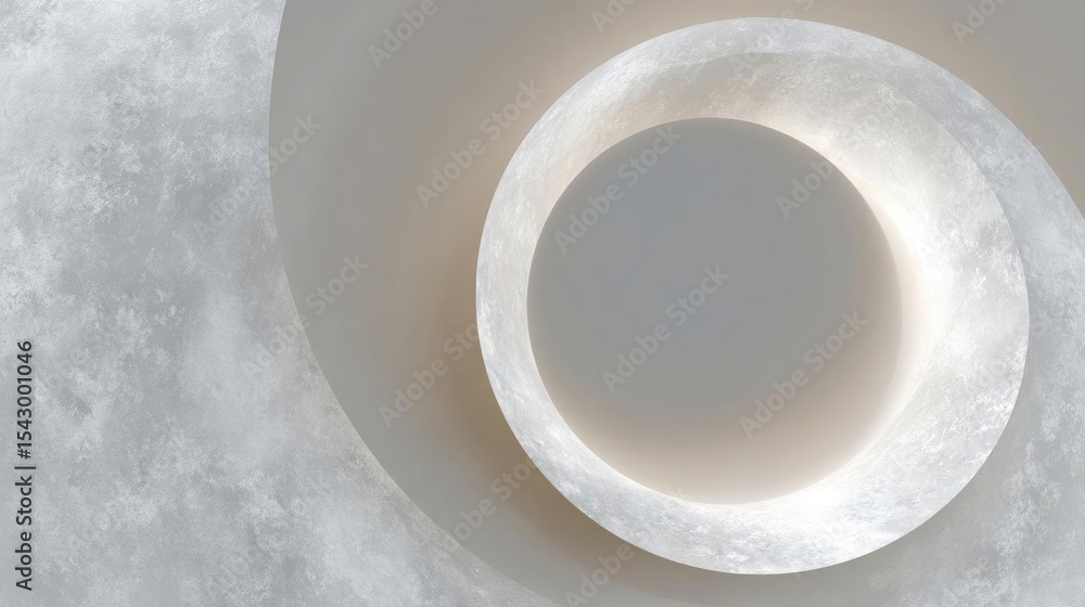 Poster close-up of a circular light fixture with a white background. the light fixture appears to be made o