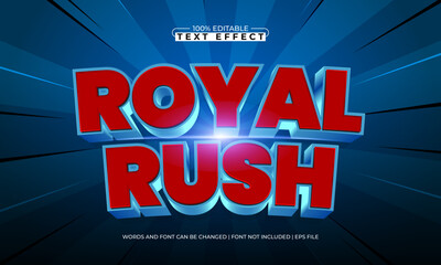 royal rush editable text effect with a knight and sword text style
