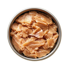 Canned tuna in metal can