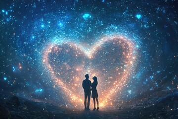 Fototapeta premium Valentine day concept. Couple show love moment flower and chocolate.