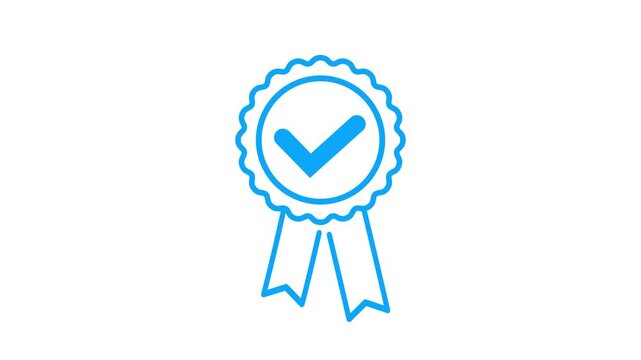 badge icon award best seller checklist animated icon badge number 1 best seller star looping croma 4k