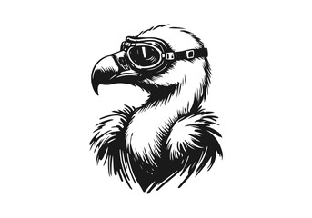Vulture hand drawn sketch vector illustration