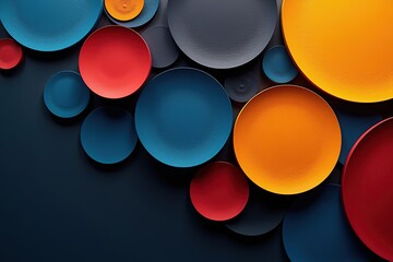 colorful red plastic pipes pattern with round tubes and bright 3d spheres design