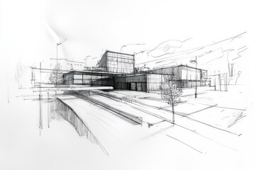 Perspective view of brand strategy sheet, combining sketch and dimensional lettering