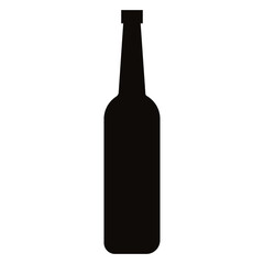 Bottle of alcohol icon vector. Bottle illustration sign. Alcohol symbol. Wine logo.
