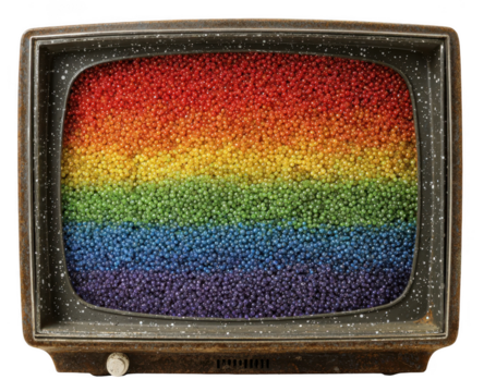 Rainbow Beads TV Screen Art - Powered by Adobe