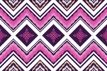 Ethnic Figure aztec embroidery style.Geometric ikat oriental traditional art pattern.Design for ethnic background,wallpaper,fashion,clothing,wrapping,fabric,element,sarong,graphic,vector illustration.