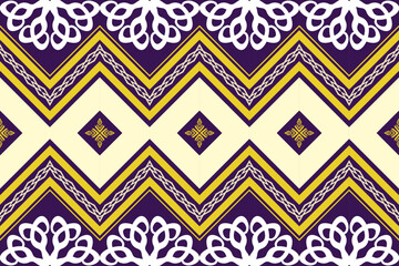 Ethnic Figure aztec embroidery style.Geometric ikat oriental traditional art pattern.Design for ethnic background,wallpaper,fashion,clothing,wrapping,fabric,element,sarong,graphic,vector illustration.