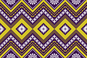 Ethnic Figure aztec embroidery style.Geometric ikat oriental traditional art pattern.Design for ethnic background,wallpaper,fashion,clothing,wrapping,fabric,element,sarong,graphic,vector illustration.