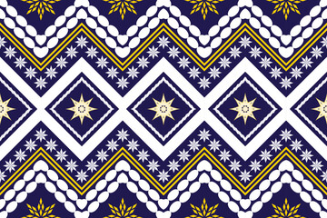 Ethnic Figure aztec embroidery style.Geometric ikat oriental traditional art pattern.Design for ethnic background,wallpaper,fashion,clothing,wrapping,fabric,element,sarong,graphic,vector illustration.