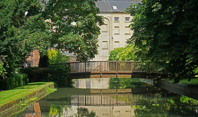 Mill stream and mill bedfordshire England.
