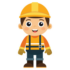 Construction worker kid