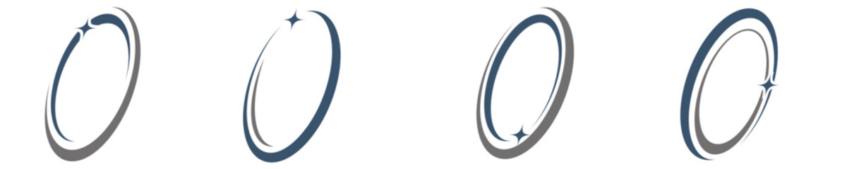 logo oval vector design set