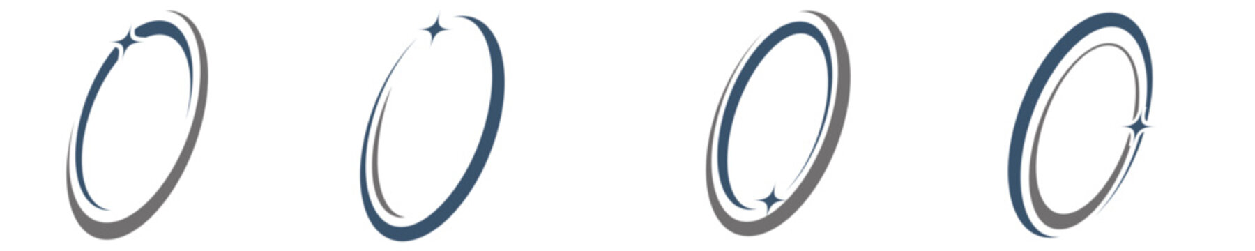logo oval vector design set