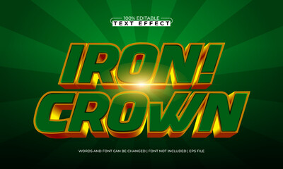 iron crown editable text effect with a knight and sword text style