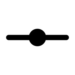Simple solid vector icon of a commit symbol, commonly used in coding, terminal, and developer interfaces. Ideal for apps, websites, dashboards, and coding tools. SVG format, easy to edit and scale.