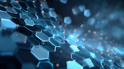 Abstract Medical Technology background. Blue, Innovation Medicine concept. 3D Render.