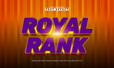 royal rank editable text effect with a knight and sword text style