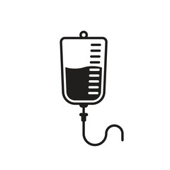 Blood bag icon in flat style. Medical care vector illustration on isolated background. Blood donation sign business concept.