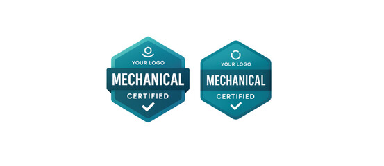 Mechanical Certified Badge Template – Editable Professional Seal for Engineers & Technicians
