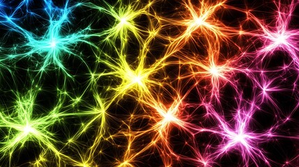 Fototapeta premium Colorful neural network design