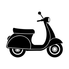 Scooter transportation vehicle moped motorcycle motorbike transport ride style silhouette