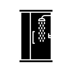 Shower cabin icon. Bathroom shower stall.