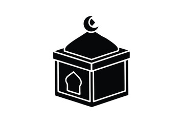 Islamic Style Sadaqah Charity Box Icon Design single