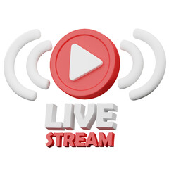 3D Streaming Signal Icon