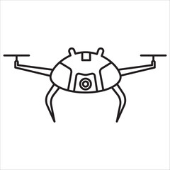 Drone icon outline vector