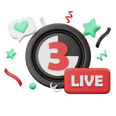 3D Go Time Three Icon