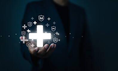 An insurance agent explained the company's new policy which covers auto home health and life risks...