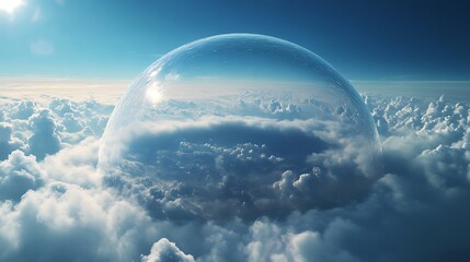 A giant CO2 bubble covering the atmosphere like a dome 