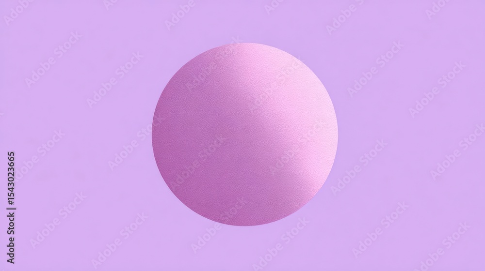 Poster simple, minimalistic illustration of a pink circle on a light purple background. the circle is in th