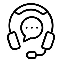 headphone icon line