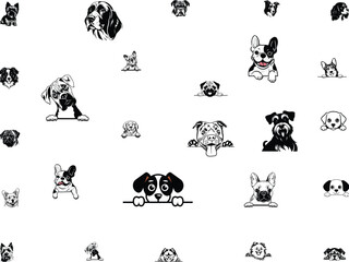 Peeking Dog SVG Bundle