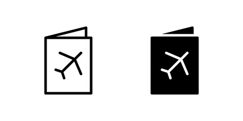 Passport Icon Set suitable for travel or identification themed designs. © mattbadal