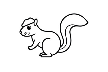 Squirrel in Newsboy Cap Graphic Design illustration wearing