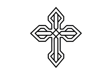 Ethiopian Cross Motifs Background Design in CMYK and RGB