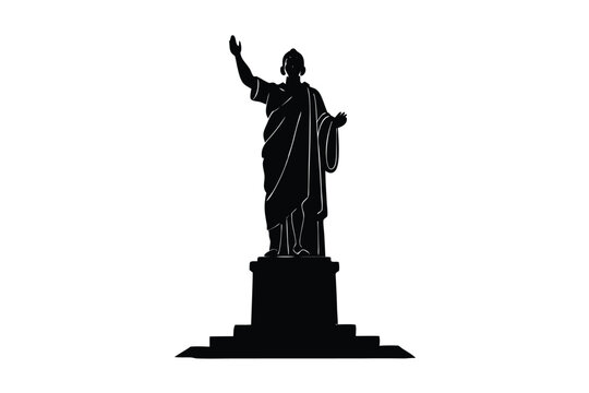 Statue of Unity Illustration on White Background for Design Projects