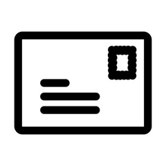 Postcard or letter icon representing traditional mail.
