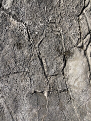 Rough porous stone surface