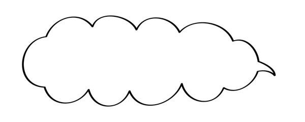 手描きの吹き出し_線画｜Hand-drawn Speech Bubbles_Line Art